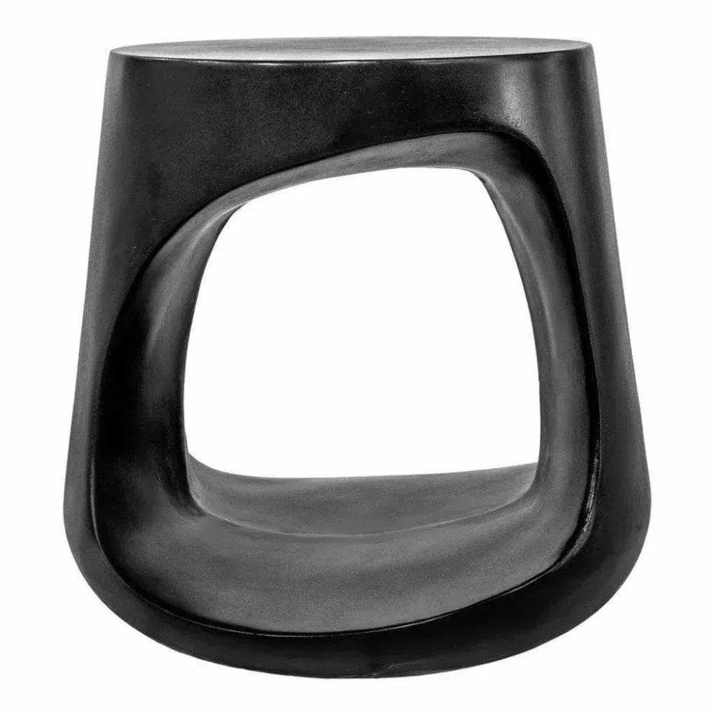 Moe's Home 17.75 Inch Outdoor Stool Black Contemporary