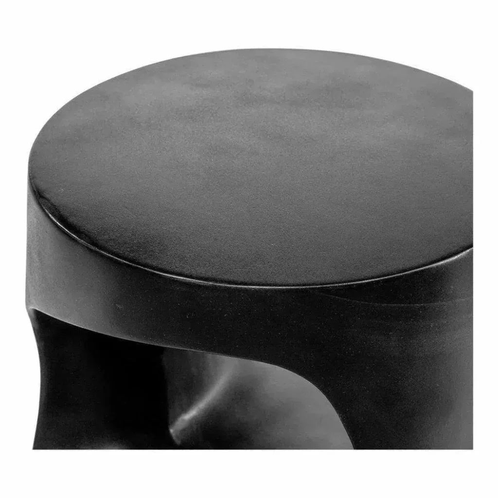 Moe's Home 17.75 Inch Outdoor Stool Black Contemporary