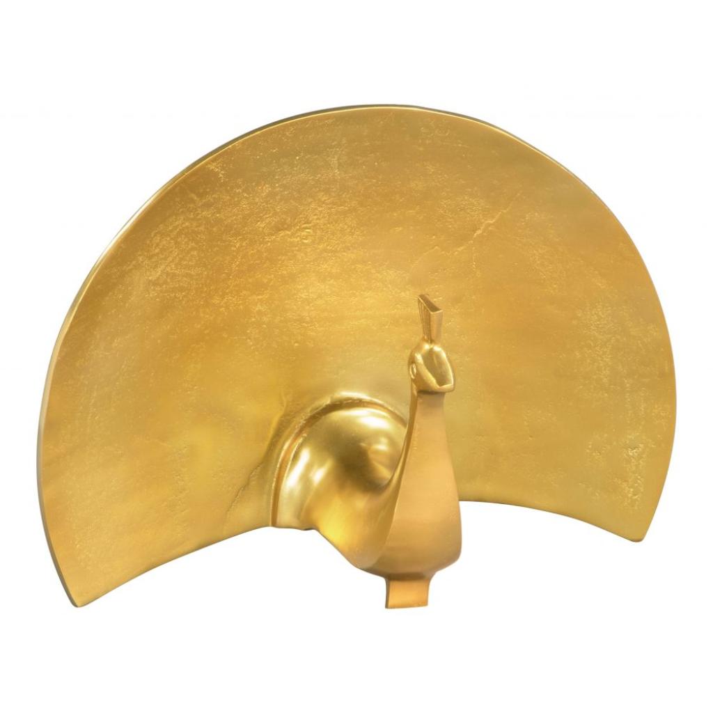Fan Table Art Golden Aluminum Sculpture