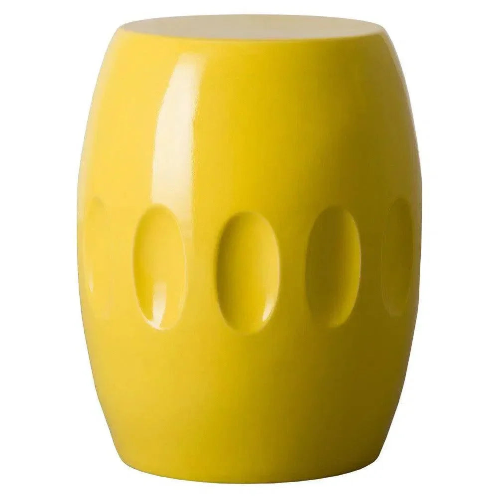 18 in. Orion Ceramic Outdoor Garden Stool-Garden Stools-Emissary-LOOMLAN