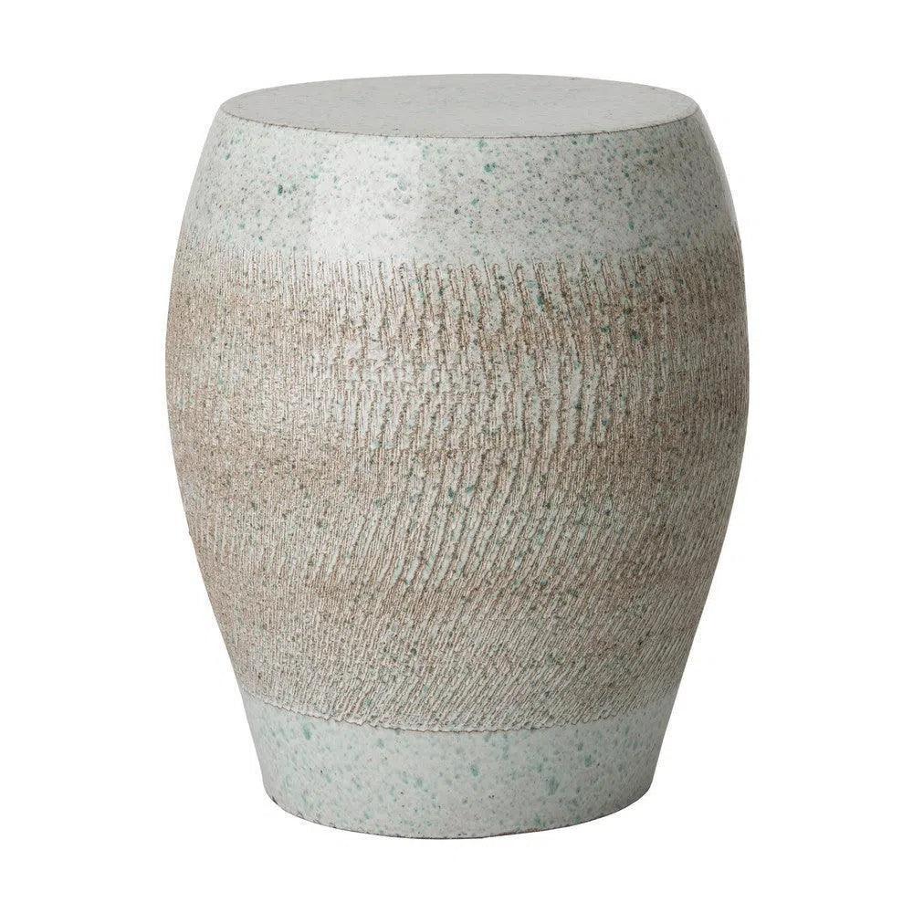 18 in. Seiji Ceramic Garden Stool-Garden Stools-Emissary-Coastal Splash-LOOMLAN
