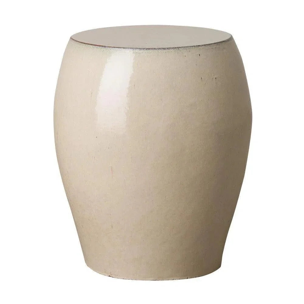 18 in. Seiji Ceramic Garden Stool-Garden Stools-Emissary-Cream-LOOMLAN