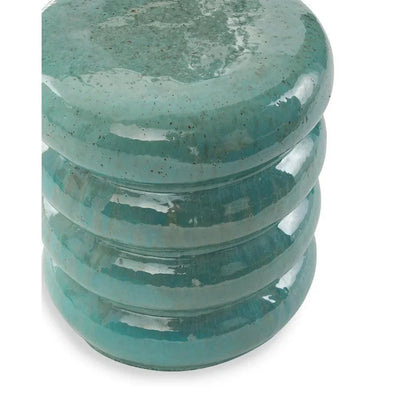 18 in. Torus Ceramic Outdoor Garden Stool-Garden Stools-Emissary-LOOMLAN