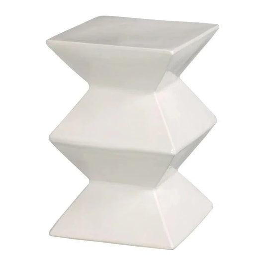 Emissary 18 in. Zigzag Outdoor Decorative Garden Stool