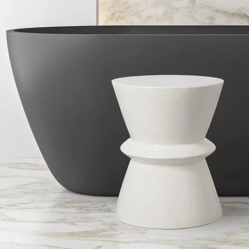 18 in. Zip Ceramic Outdoor Garden Stool-Garden Stools-Emissary-LOOMLAN