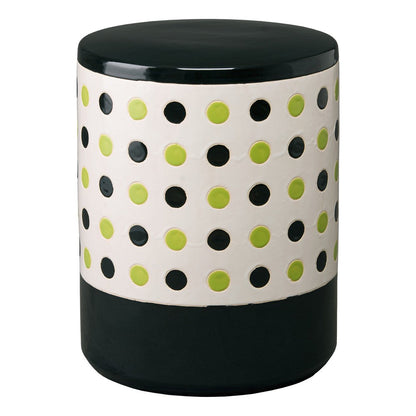 Emissary Polka Dot 18.5"H Ceramic Outdoor Garden Stool
