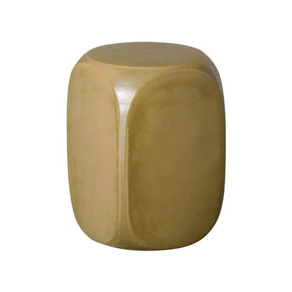 19 in. Dice Ceramic Outdoor Garden Stool-Garden Stools-Emissary-Browns-LOOMLAN