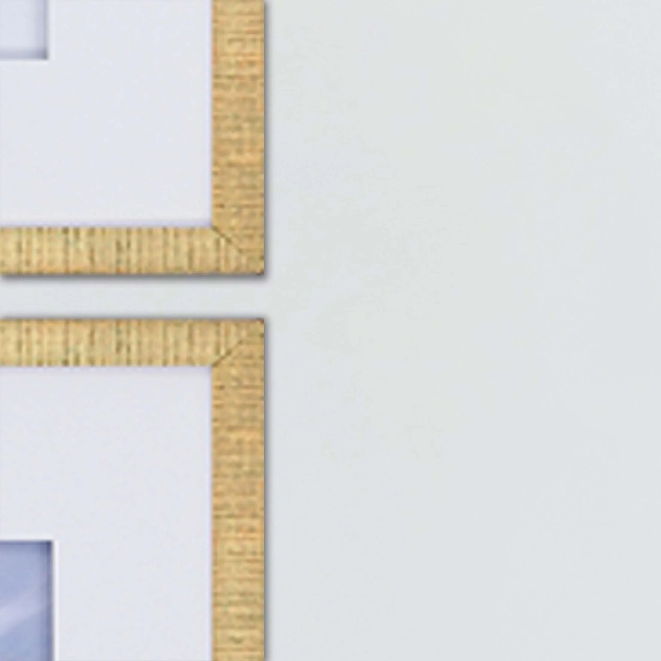 Shores Ribbed Gold Frame Canvas Art 4PC
