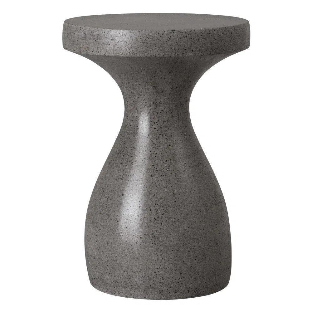 22 in. Caemen Teardrop Terrazzo Outdoor Garden Stool-Garden Stools-Emissary-Terrazzo Gray-LOOMLAN