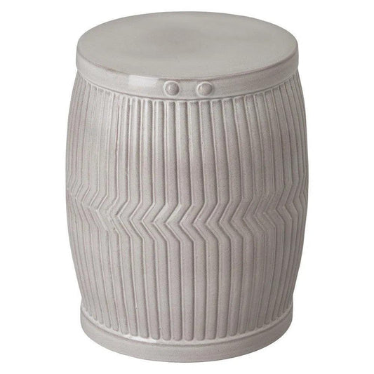 22 in. Dolly Tub Ceramic Outdoor Garden Stool-Garden Stools-Emissary-LOOMLAN