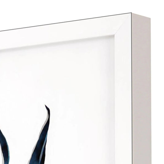 Sea Life Wood Frame Blue Canvas Art