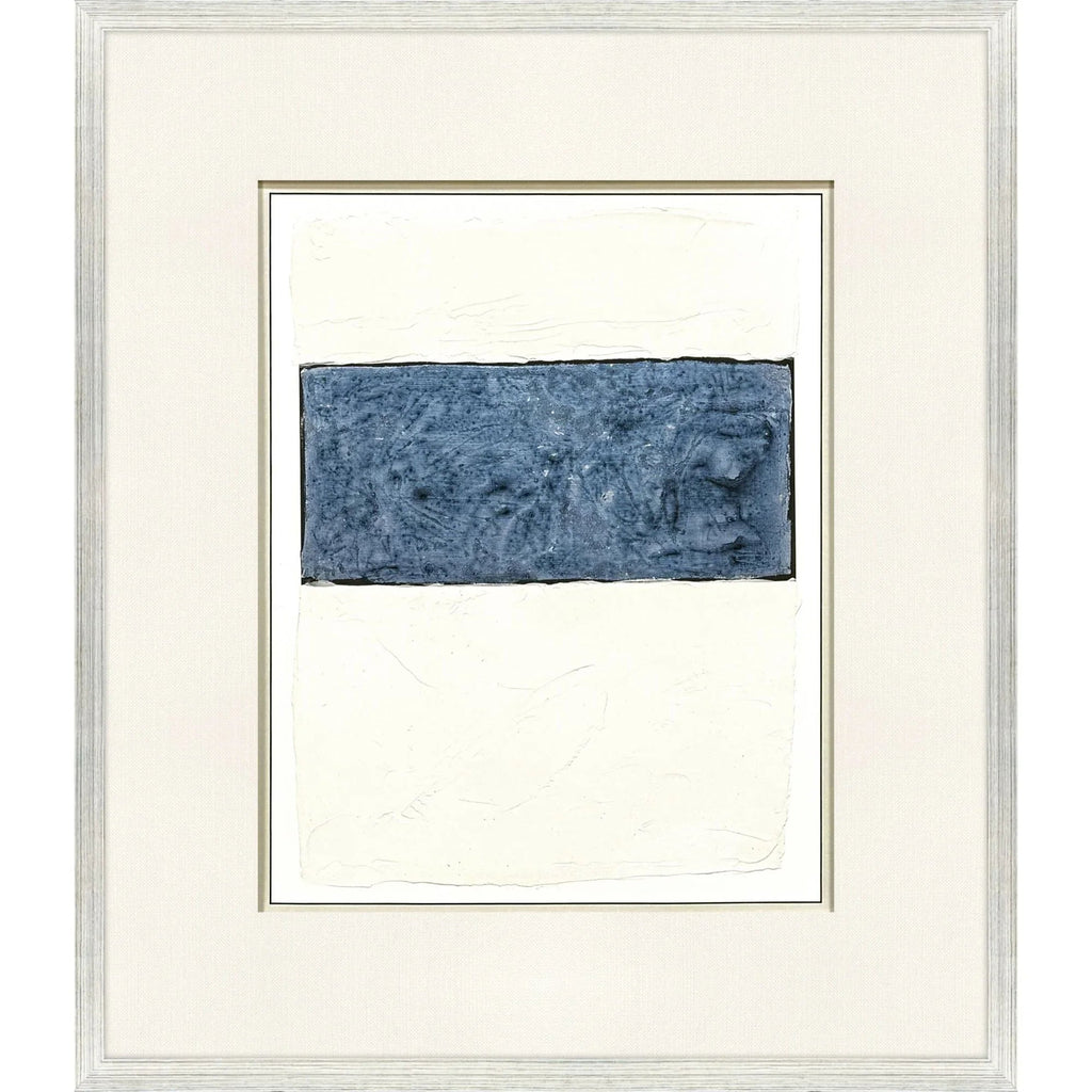 Indigo Framework I Wood Frame Blue Canvas Art