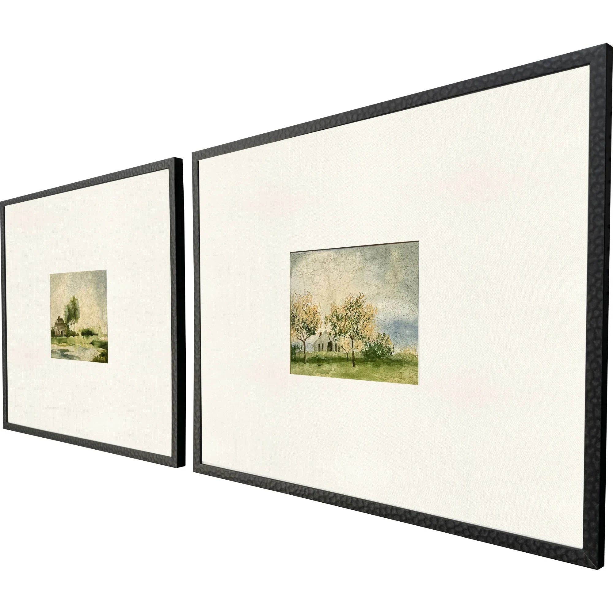In the Meadows Wood Frame Green Canvas Art 2PC