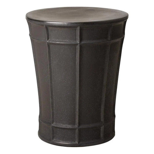 22.5 in. Varro Outdoor Decorative Garden Stool-Garden Stools-Emissary-Gunmetal-LOOMLAN
