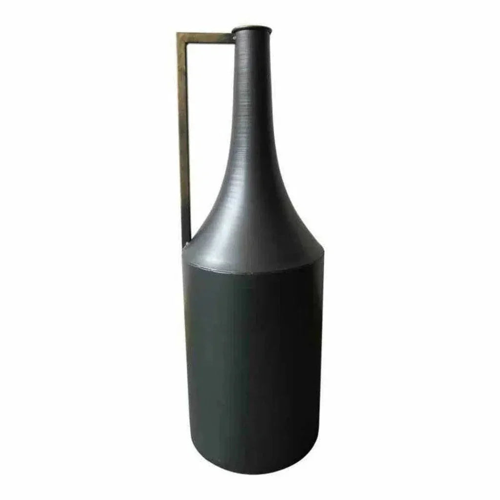 24 Inch Metal Vase Black Industrial - LOOMLAN - Moe's Home - Vases & Jars