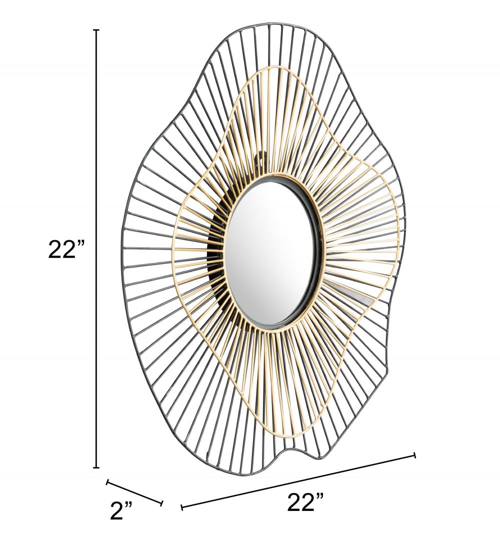 Comet Iron Franm Round Wall Mirror -- view 5