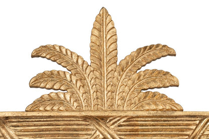 70" Gilded Pineapple Crest Gold Floor Mirror -- Gold
