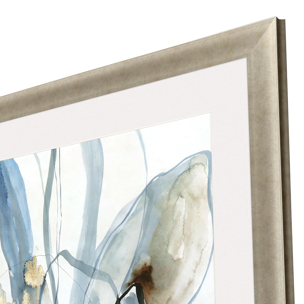 Refined Hand Assembled Blue Canvas Art