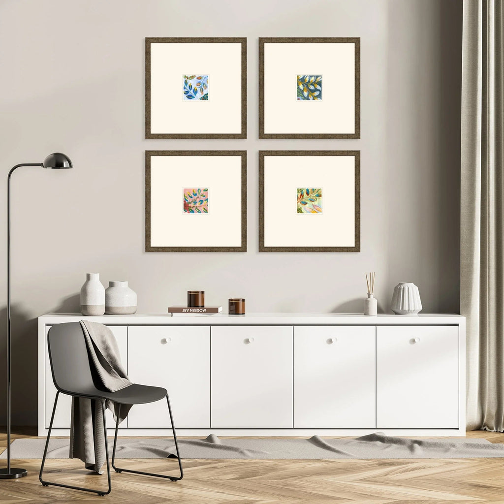 Botanica Blue Canvas Art 4PC