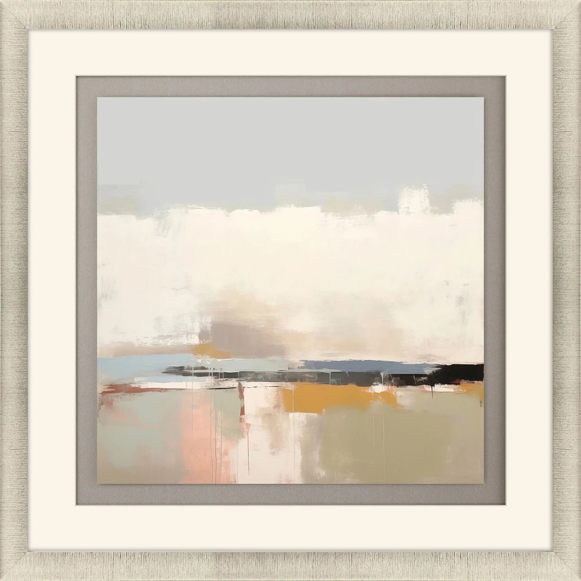 Soothing Serenity Glass Front White Canvas Art