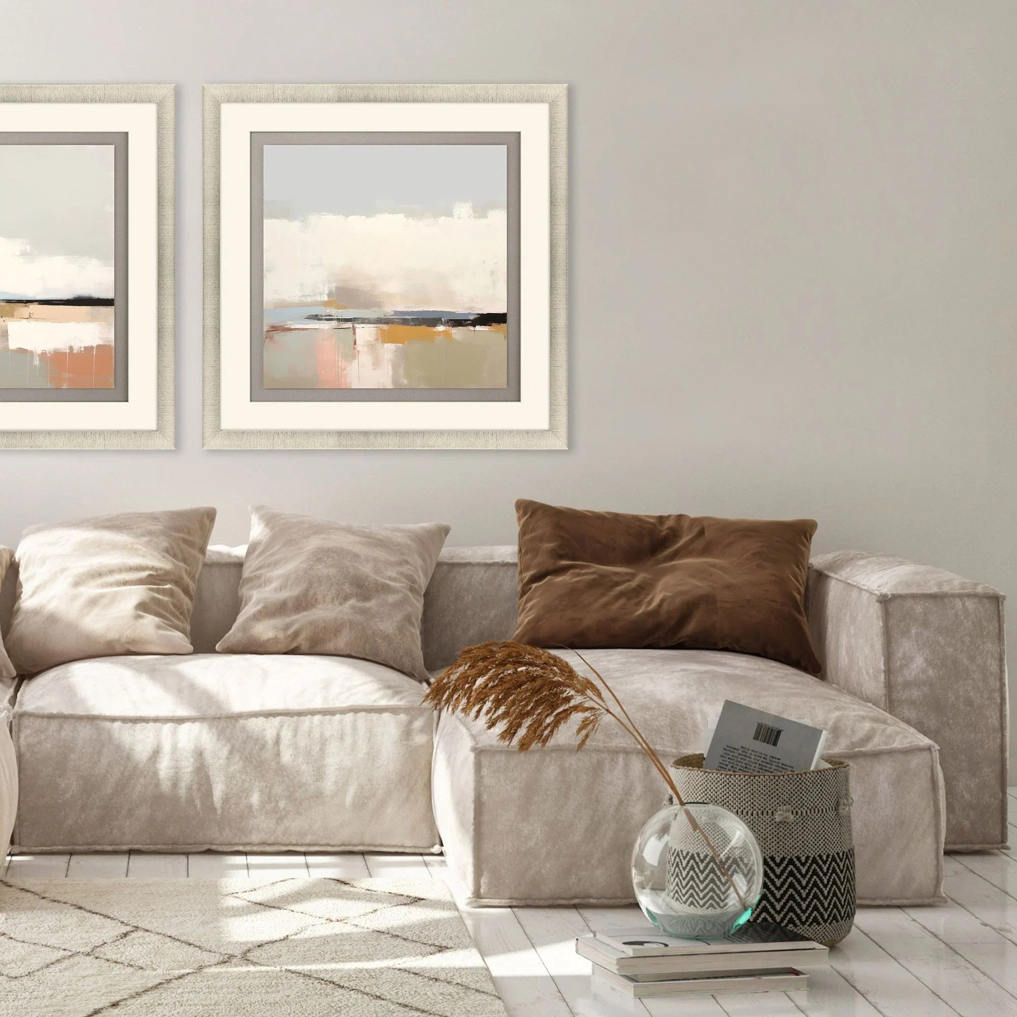 Soothing Serenity Glass Front White Canvas Art