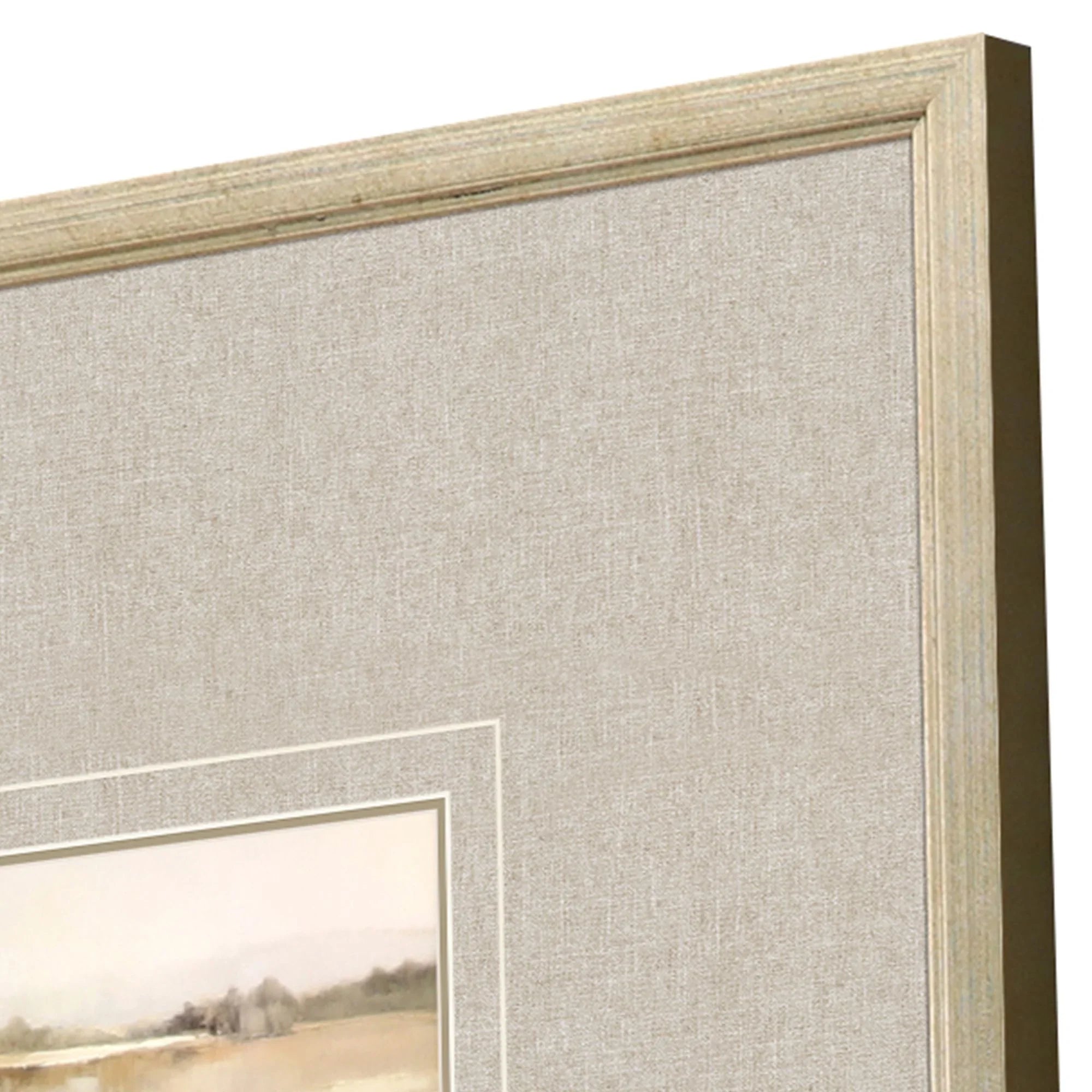 Subtle Landscape Wood Frame Green Canvas Art 4PC