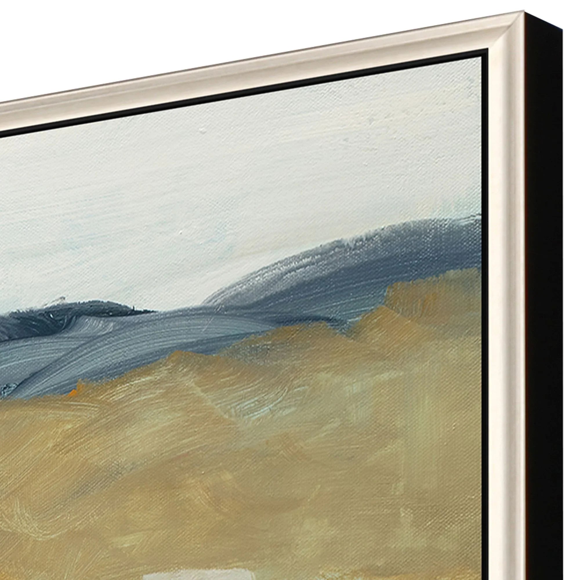 Folded Hills Blue Canvas Art
