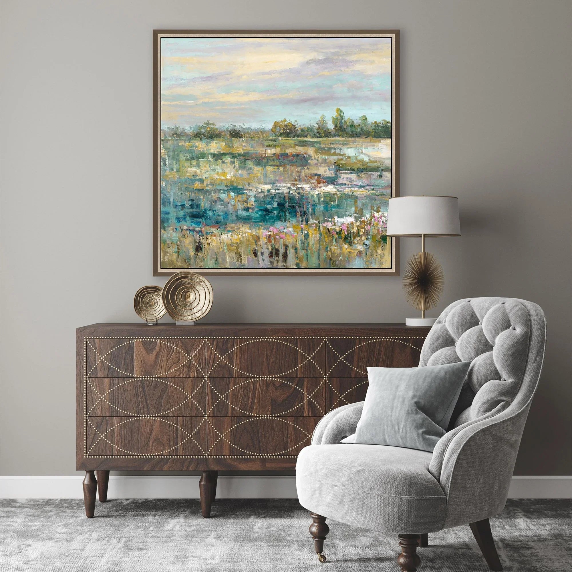 Summer Splendor Blue Canvas Art