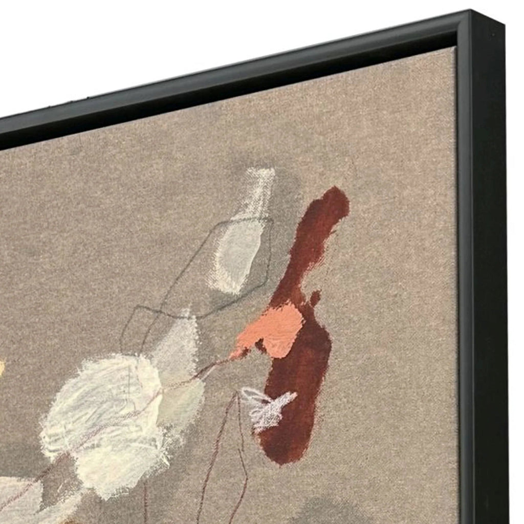 Scatter Wood Frame Beige Canvas Art