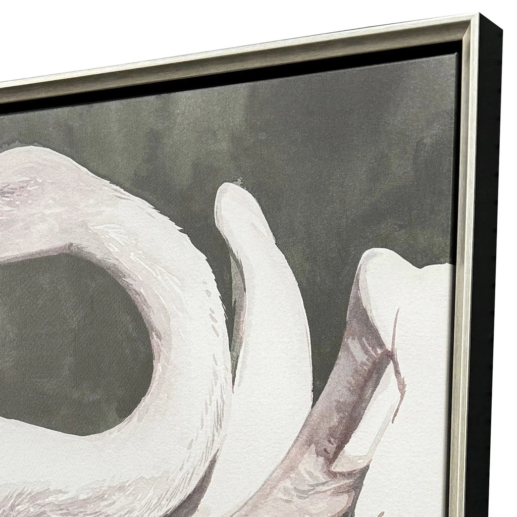 Swan Dance White Canvas Art