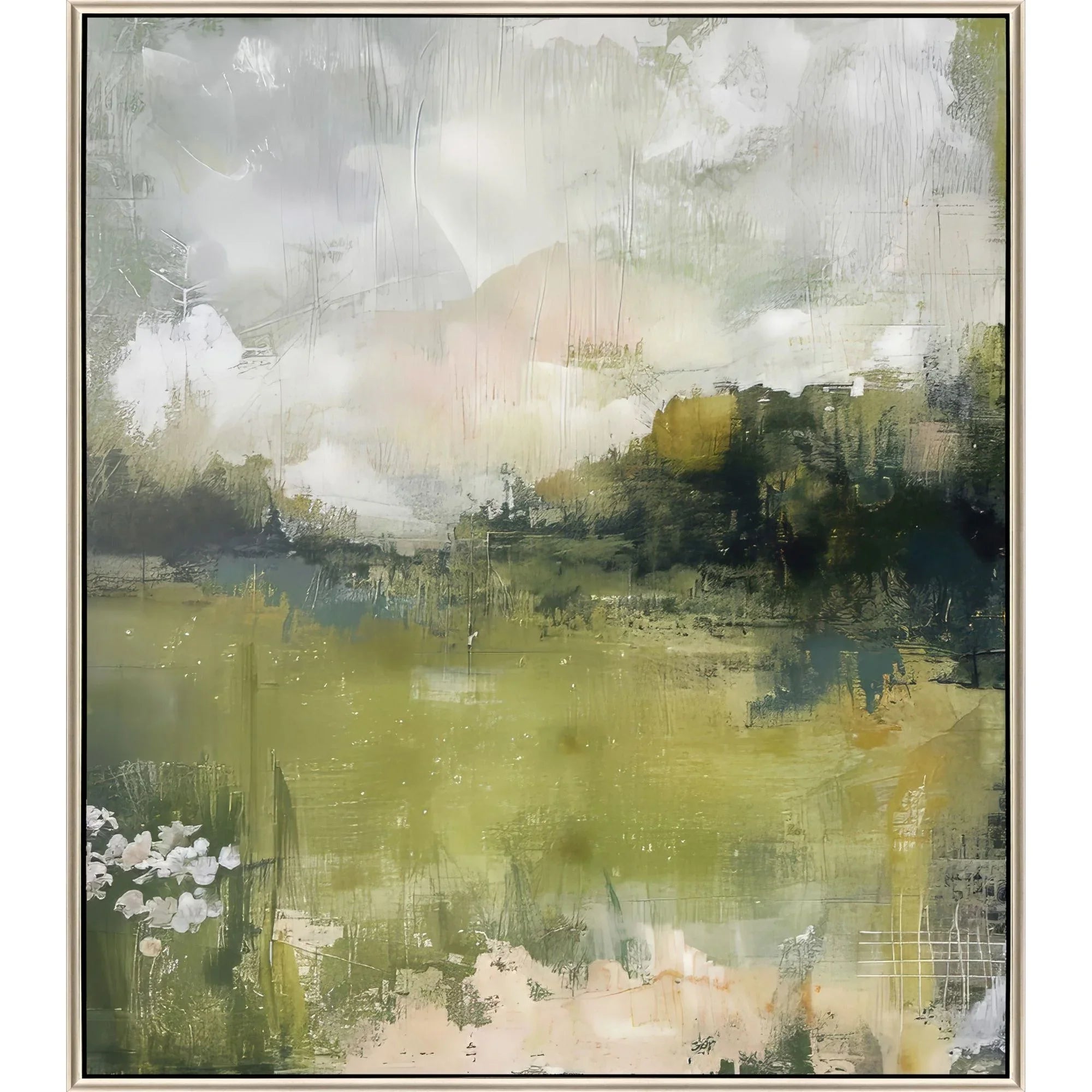 Luminous Landscape Green Canvas Art