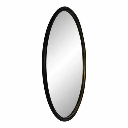 37.5 Inch Round Mirror Black Industrial - LOOMLAN - Moe's Home - Wall Mirrors