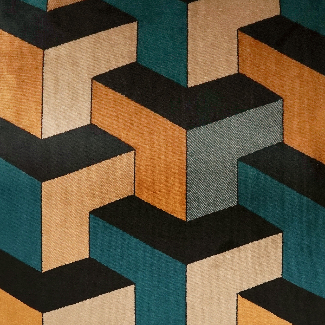 Escher Teal Throw Pillow