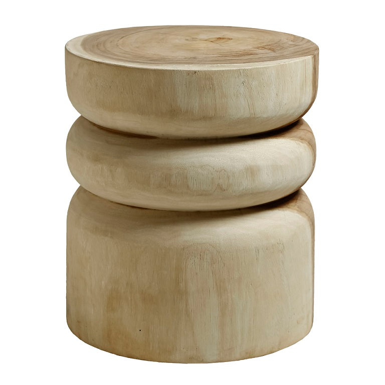 Artesia Siera Natural Suar Wooden Outdoor Stool