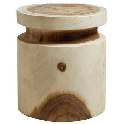 Artesia Kofi Natural Suar Wooden Outdoor Stool
