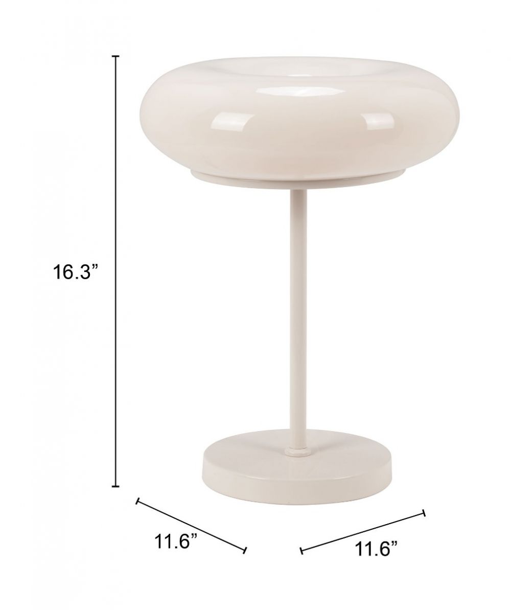 Munk Steel White Table Lamp -- view 6