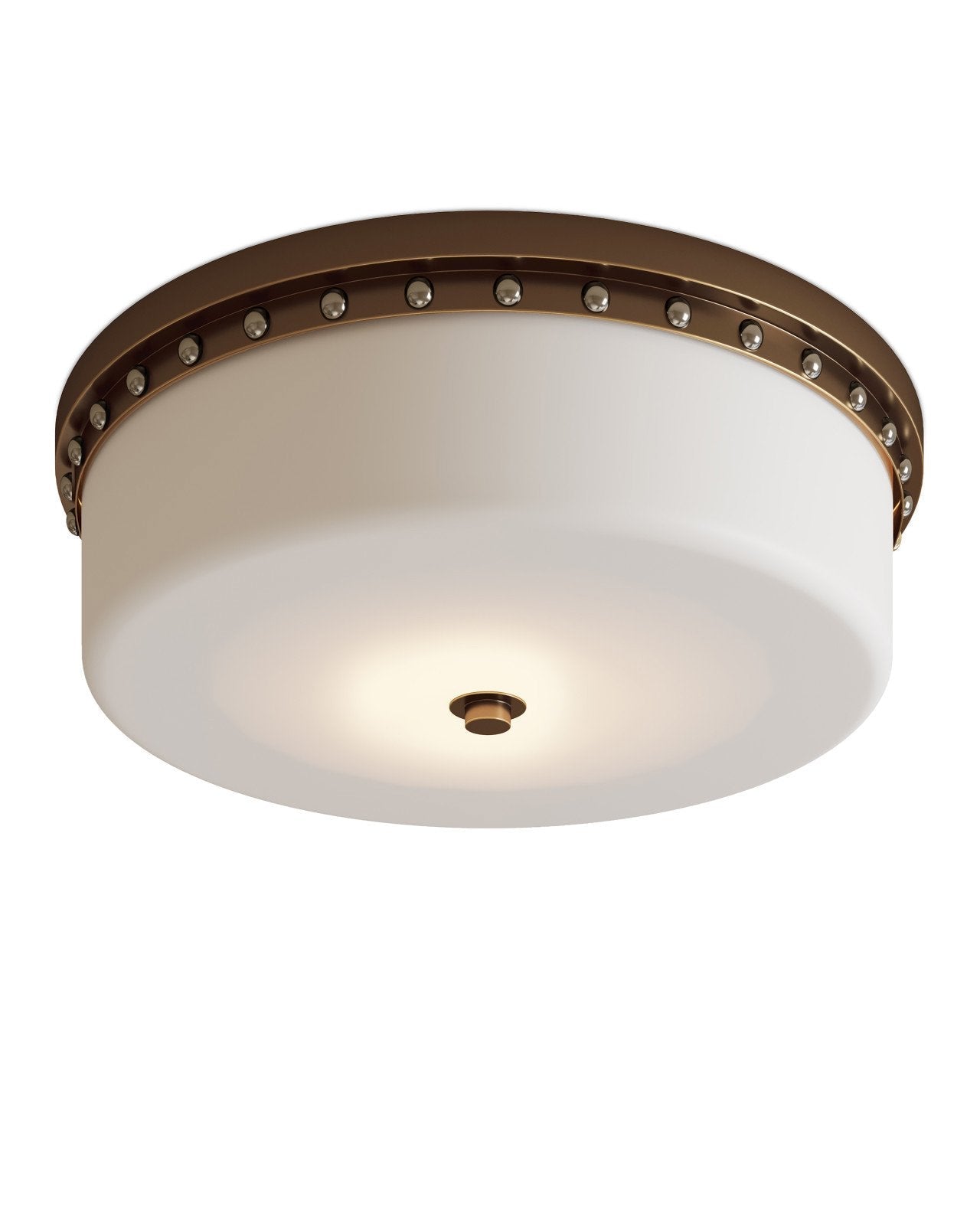 Barnabe Brass Finish Flush Mount-Flush Mounts-Currey & Co-LOOMLAN