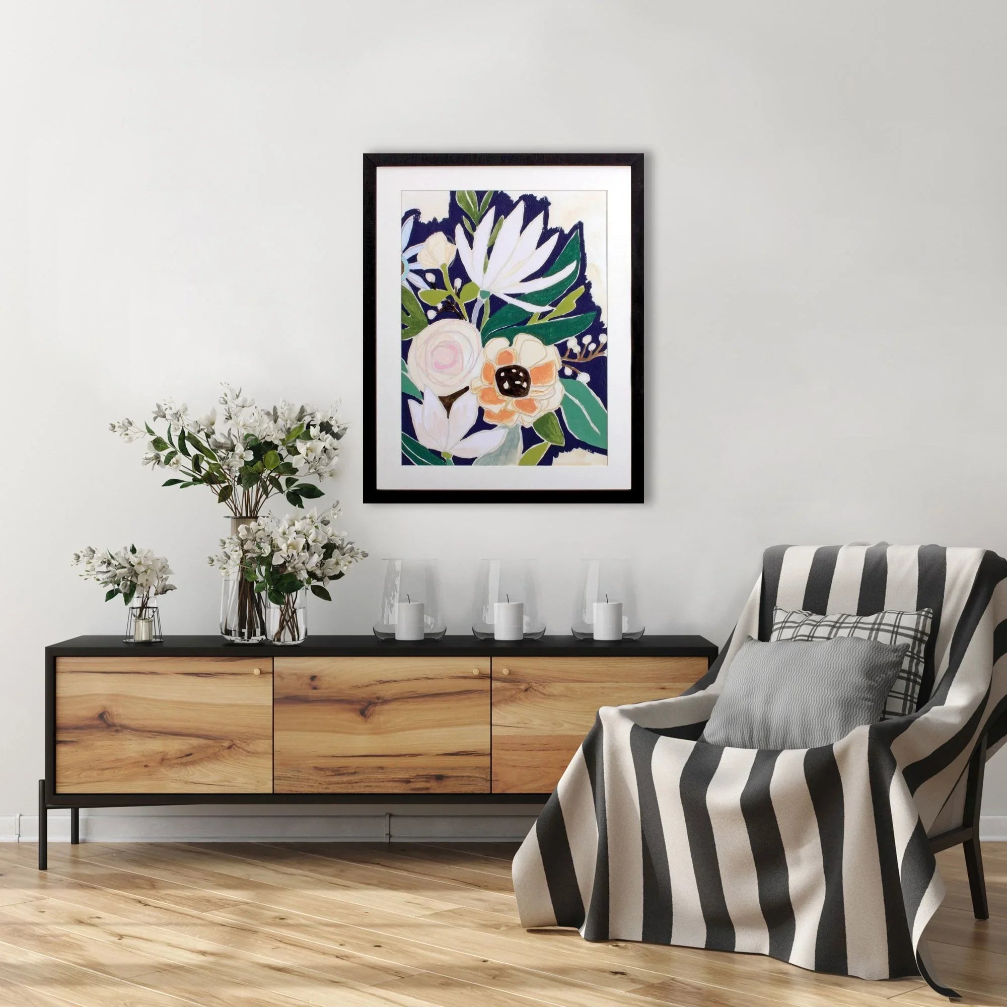 Joie De Vivre Blue Canvas Art