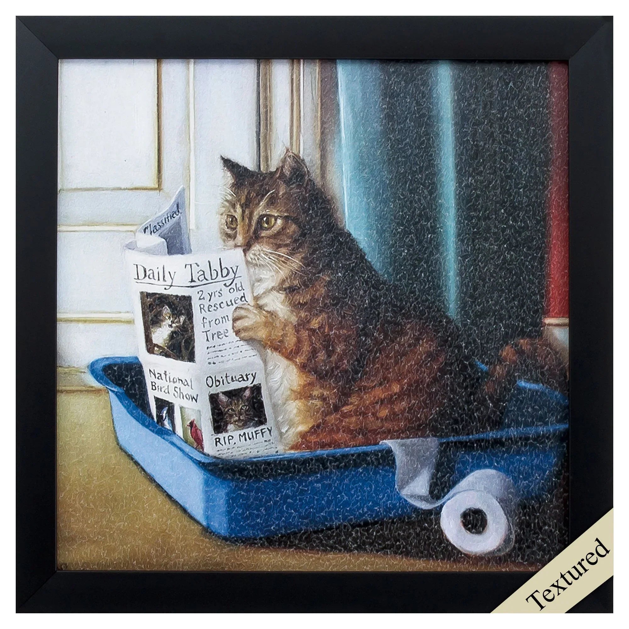 Kitty Throne Neutral Canvas Art