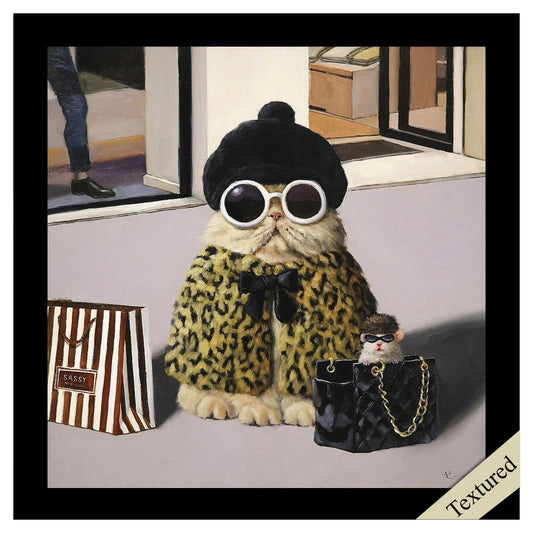 Retail Therapy Blue Canvas Art