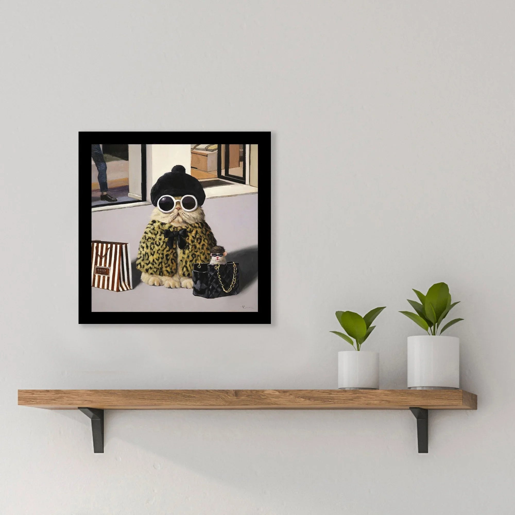 Retail Therapy Blue Canvas Art