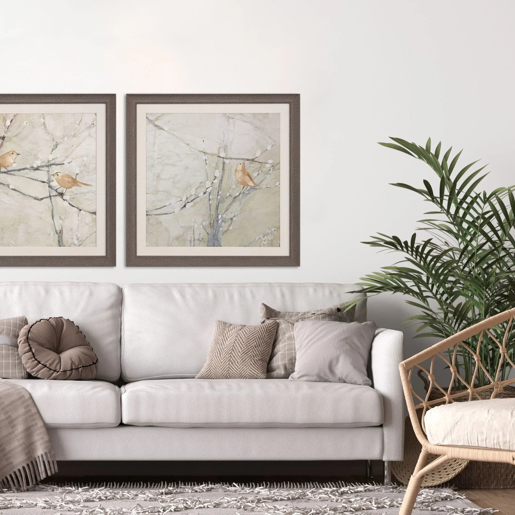 Budding Willow Neutral Canvas Art