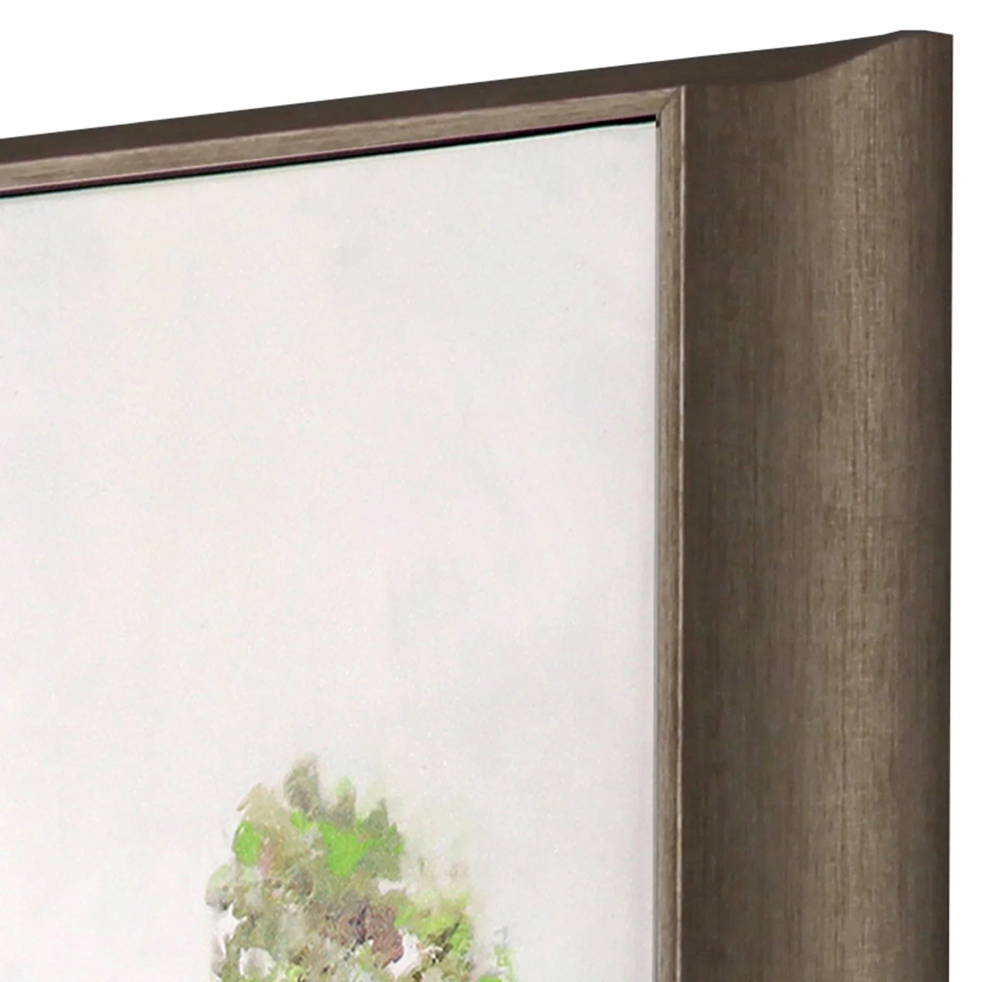 Tall Green Trees Hand Finished Canvas Art