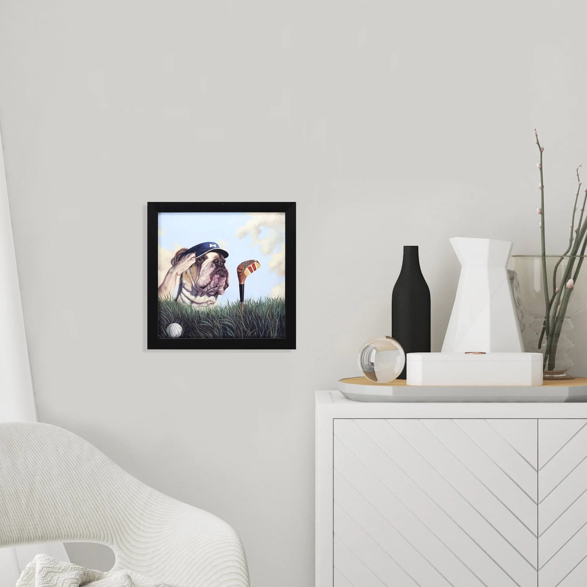 Mulligan Hand Applied Black Frame Canvas Art