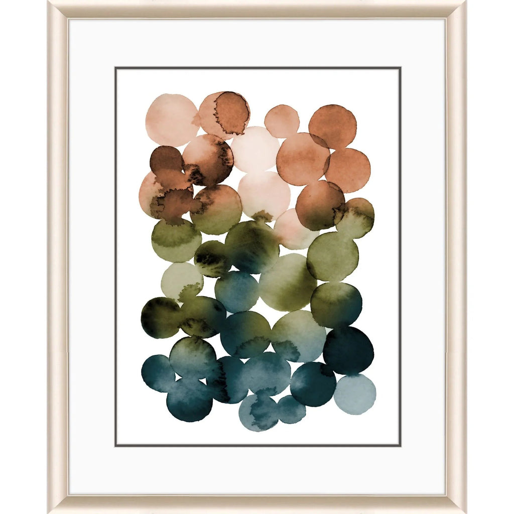 Earthy Circles Blue Canvas Art