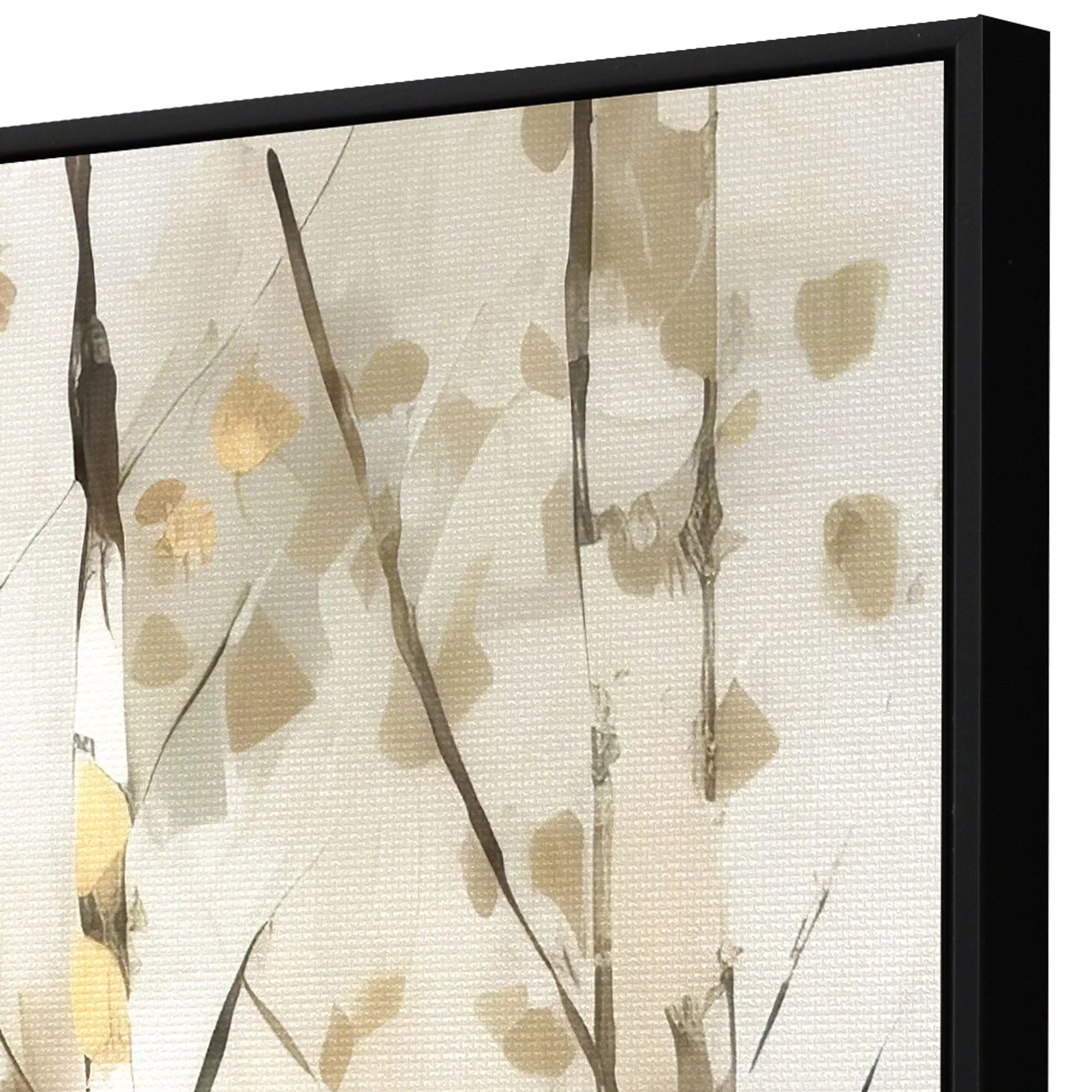 Birch Silhouette Beige Canvas Art