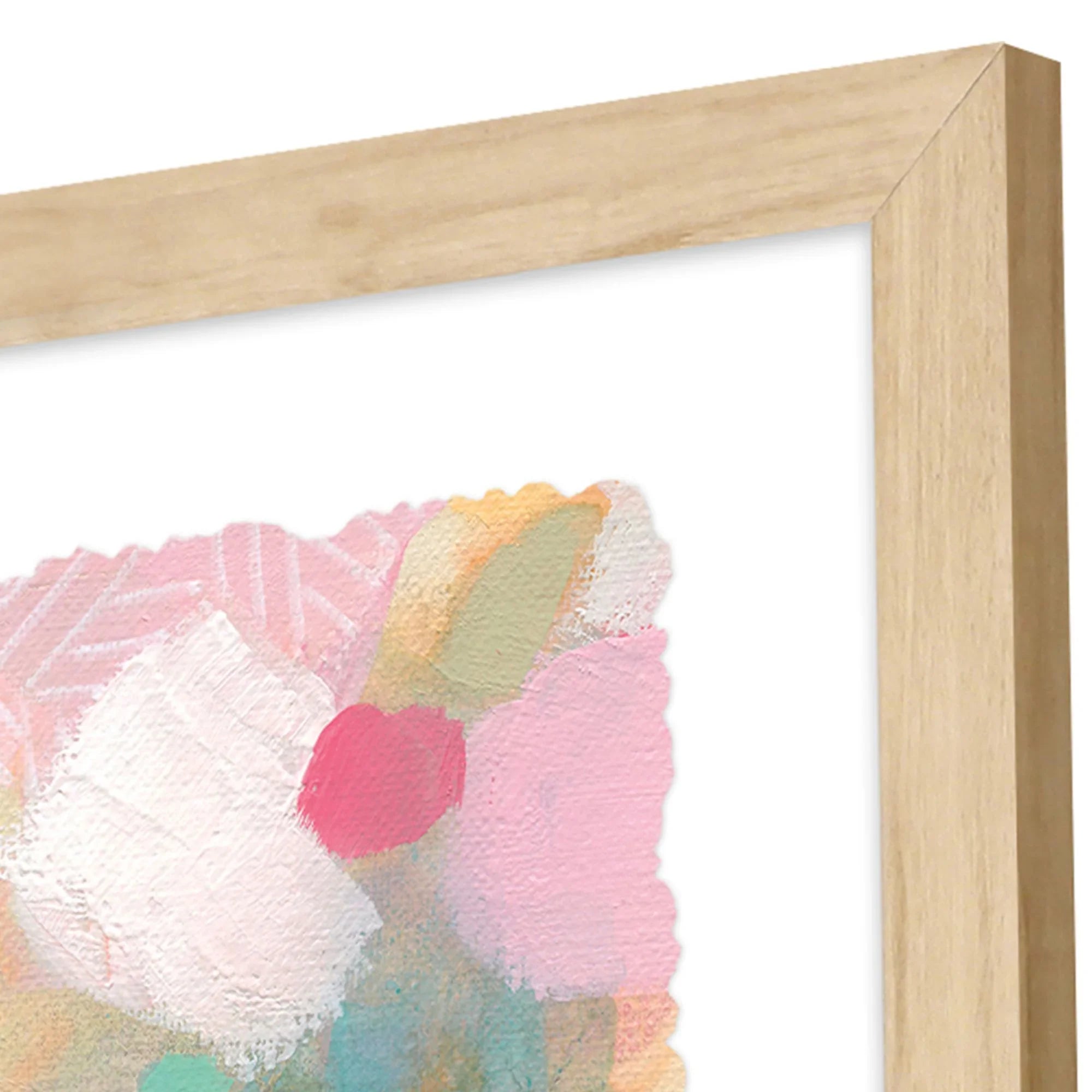 Seagrass Pastels Pink Canvas Art 4PC