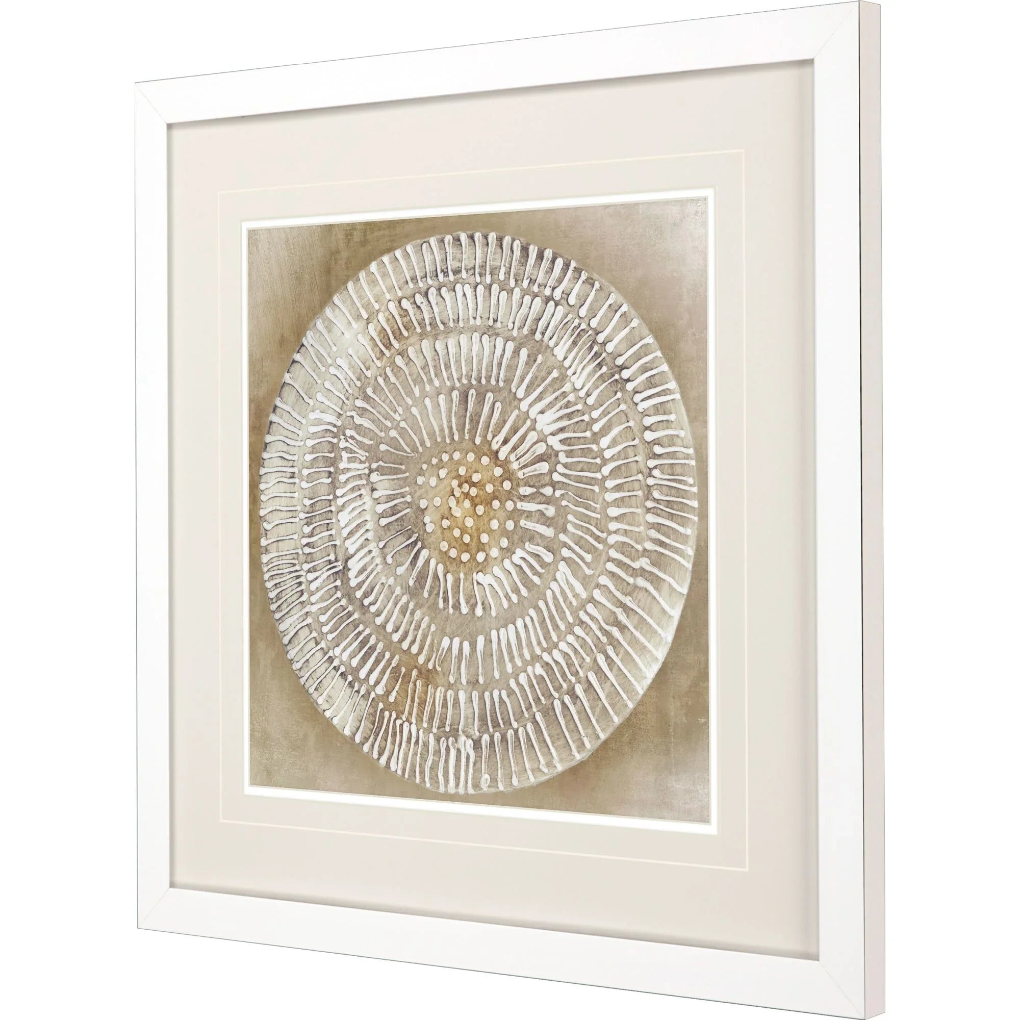 Emboss Beauty Beige Canvas Art