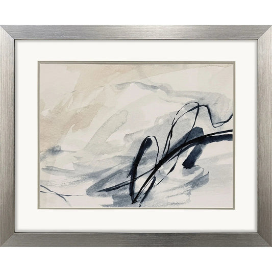 Indigo Markings II Blue Canvas Art