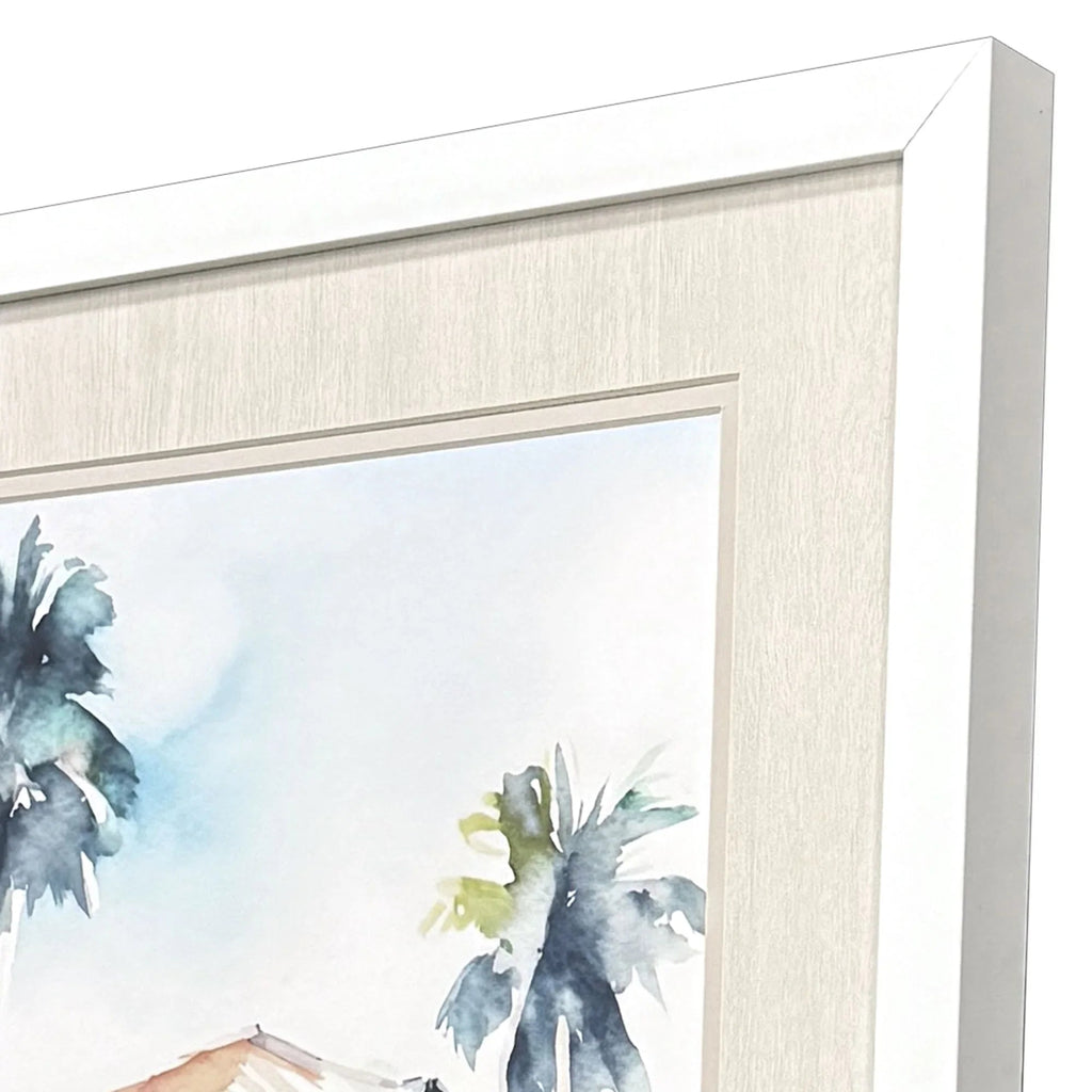 Boho Beachy Hand Assembled Canvas Art